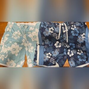 Men's XL Floral Print Swim Shorts Set